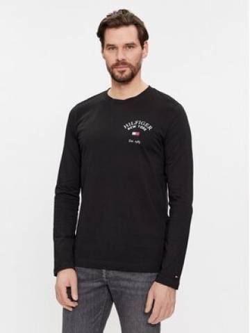 Tommy Hilfiger Longsleeve Arch Varsity MW0MW34252 Чорний Regular Fit Tommy Hilfiger Longsleeve Arch Varsity MW0MW34252 Чорний Regular Fit