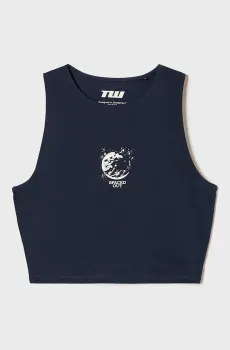 Женский темно-синий топ Синий XS Tally Weijl SSLCOBRASON