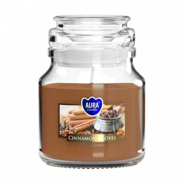 Ароматическая свеча в банке Bispol Scented Candle Aura Cinnamon Cloves, 120 г (snd71-374)