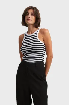 Женская майка в полоску Разноцветный XXS NA-KD 1044-000272