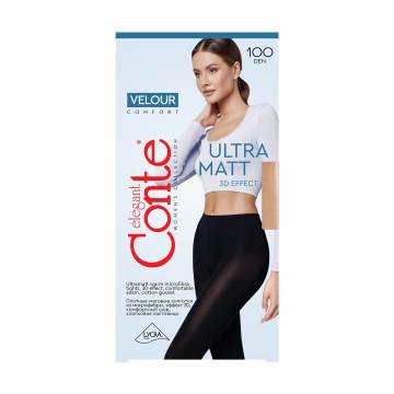 Теплые колготки женские Conte elegant Velour экстраматовые, 100 DEN, Nero, размер 2 Теплые колготки женские Conte elegant Velour экстраматовые, 100 DEN, Nero, размер 2