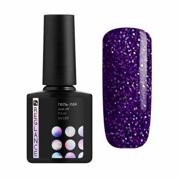 Гель-лак для ногтей Reglance Gel Polish 162 Темно-фиолетовый с блестками, 7.5 мл Гель-лак для ногтей Reglance Gel Polish 162 Темно-фиолетовый с блестками, 7.5 мл