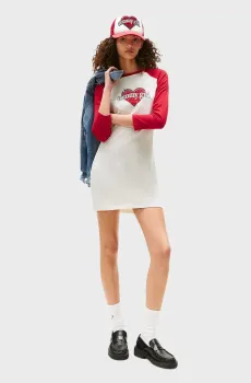 Женское белое платье TOMMY GIRL Белый M Tommy Jeans DW0DW21240