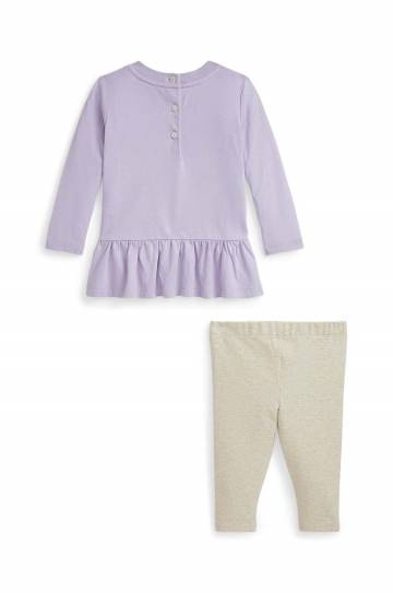 Комплект для младенцев Polo Ralph Lauren цвет фиолетовый 310952350001 Комплект для младенцев Polo Ralph Lauren цвет фиолетовый 310952350001