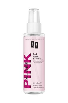 Фиксирующий и увлажняющий спрей для лица 2 в 1 AA Cosmetics Pink Aloes, 100 мл