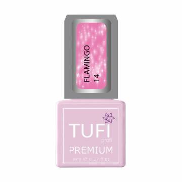 Гель-лак для ногтей Tufi profi Premium Flamingo 14 Цветочный лед с шиммером, 8 мл Гель-лак для ногтей Tufi profi Premium Flamingo 14 Цветочный лед с шиммером, 8 мл