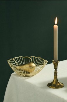 Ажурна декоративна миска - кремовий