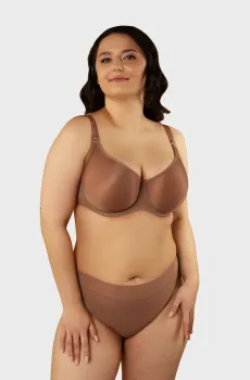 Женский коричневый бюстгальтер Коричневый 80E brabrabra SLZ26201033