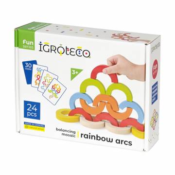 Деревянная игрушка-балансир Igroteco Радужные дуги, от 3 лет, 24 детали, 22*17*5.5 см (900507) Деревянная игрушка-балансир Igroteco Радужные дуги, от 3 лет, 24 детали, 22*17*5.5 см (900507)