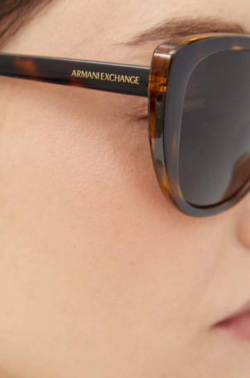 Солнцезащитные очки Armani Exchange женские цвет коричневый Солнцезащитные очки Armani Exchange женские цвет коричневый