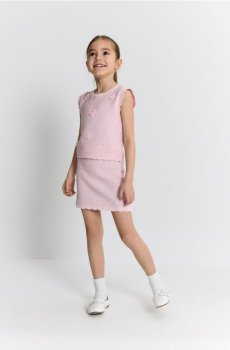 Reserved - Трикотажний жилет - пастельний рожевий - 825IE-03X