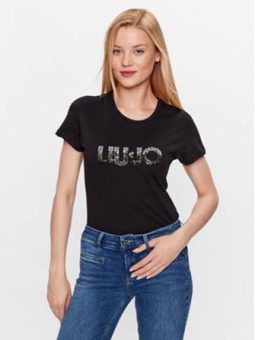 Liu Jo Футболка WF3085 J6308 Чорний Regular Fit Liu Jo Футболка WF3085 J6308 Чорний Regular Fit