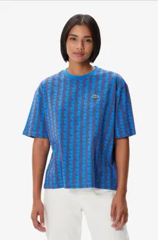 Женская голубая футболка Голубой 38 Lacoste TF240505M
