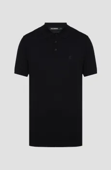 Мужское черное шерстяное поло Черный S Karl Lagerfeld 553399.655007;990