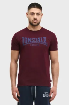 Мужская бордовая футболка LOGO KAI Бордовый 3XL Lonsdale 111132