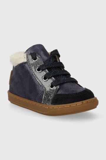Детские замшевые кроссовки Shoo Pom цвет синий
