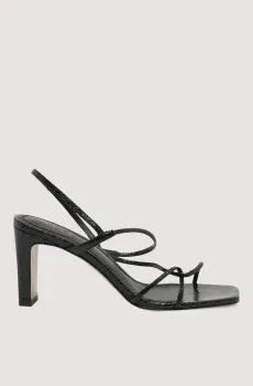 Женские черные кожаные босоножки Черный 37 Sandro SFACH00437_BlackSS26