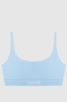 Голубой топ с узором логотипа