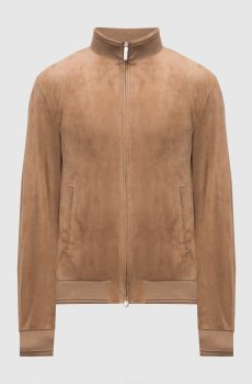 Коричневая замшевая куртка