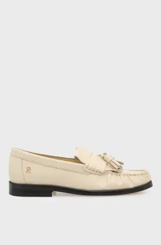 Женские белые кожаные лоферы TASSEL ABRASIVATO Белый 38 Tommy Hilfiger FW0FW09460