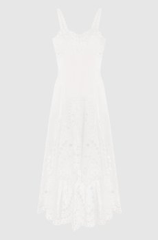 Белое ассиметричное платье Caspian