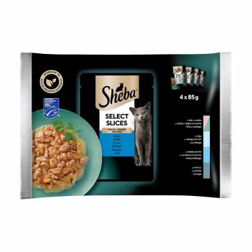 Влажный корм для кошек Sheba Select Slices рыбное ассорти, в соусе, 4*85 г Влажный корм для кошек Sheba Select Slices рыбное ассорти, в соусе, 4*85 г