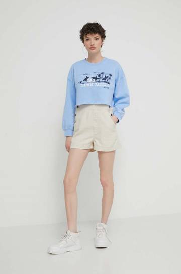 Джинсовый комбинезон Billabong Sand Canyon цвет бежевый однотонные высокая посадка ABJDS00148 Джинсовый комбинезон Billabong Sand Canyon цвет бежевый однотонные высокая посадка ABJDS00148