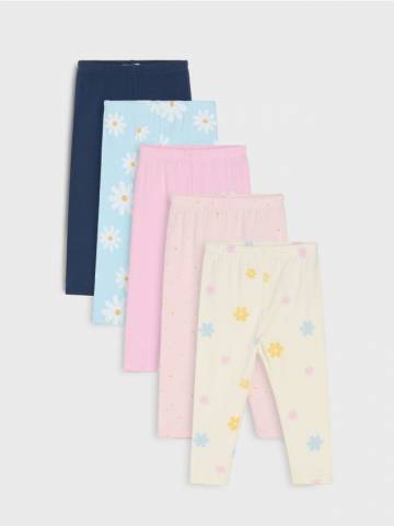 Легінси, 5 пар - кремовий