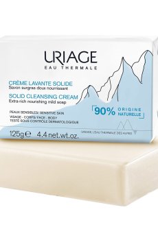 Твердое очищающее крем-мыло для лица и тела Uriage Lavante Solid Cleansing Cream, 125 г