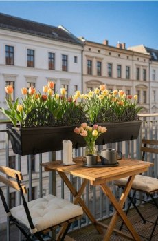 Декоративний садовий паркан з мотивом метеликів 4 pack - чорний