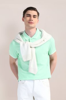 U.S. Polo Assn. Men Solid Polo Collar Cotton Slim Fit T-Shirt