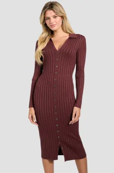 Женское бордовое платье Бордовый L Guess W5BK60.Z2YJ2;G1G5