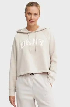 Женское бежевое худи Бежевый S DKNY DP4T9811