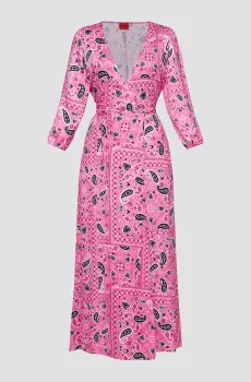 Женское розовое платье с узором Розовый 32 HUGO 50489973;965