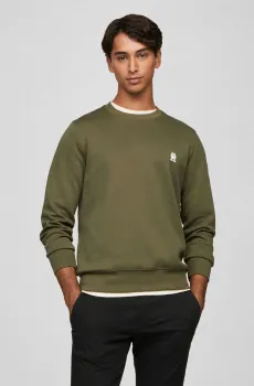 Мужской зеленый свитшот MONOGRAM IMD Зеленый XL Tommy Hilfiger MW0MW34400