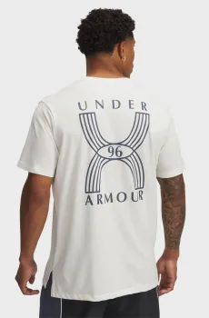Мужская белая футболка UA RUN 96 SHORTSLEEVE Белый L Under Armour 1389823-114