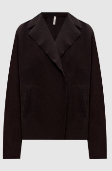 Коричневая куртка с леном