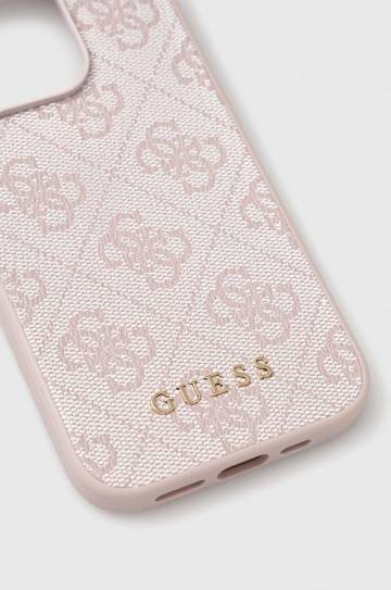 Чехол на телефон Guess iPhone 15 Pro 6.1 цвет розовый Чехол на телефон Guess iPhone 15 Pro 6.1 цвет розовый