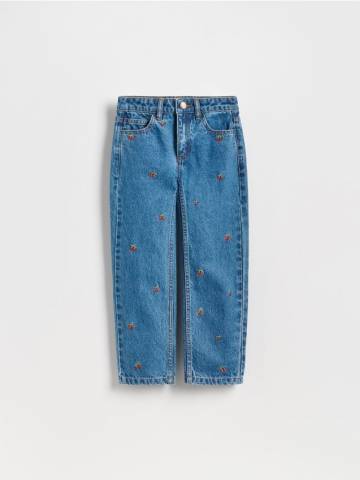 Reserved - Прямі джинси з вишивкою - синій - 718CV-55J