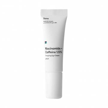 Крем для кожи вокруг глаз Sane Niacinamide + Caffeine 1.5% Energizing Eye Cream от темных кругов и отеков с кофеином, 10 мл Крем для кожи вокруг глаз Sane Niacinamide + Caffeine 1.5% Energizing Eye Cream от темных кругов и отеков с кофеином, 10 мл