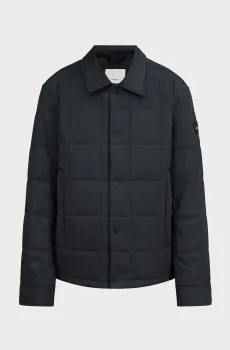 Мужская черная рубашка-пальто в клетку RIPSTOP QUILT Черный L Calvin Klein K10K114094