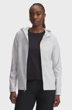 Женская светло-серая ветровка UA OutRun the STORM Jacket Серый M Under Armour 1377043-014