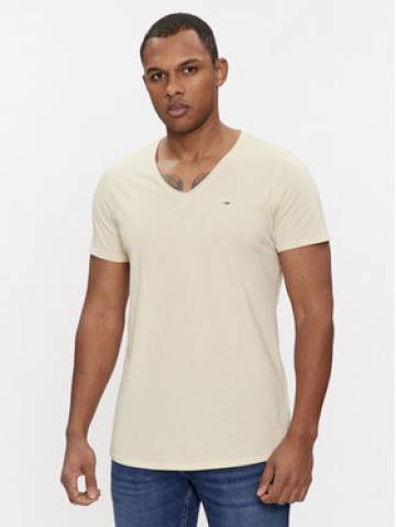 Tommy Jeans Футболка Jaspe DM0DM09587 Бежевий Slim Fit Tommy Jeans Футболка Jaspe DM0DM09587 Бежевий Slim Fit