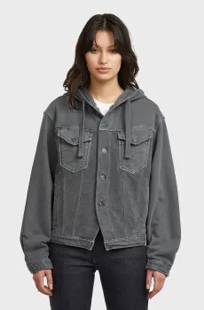 Женское серое худи Washed Серый XS G-Star RAW D27273,E159