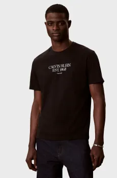 Мужская черная футболка JEANS GRAPHICS Черный M Calvin Klein Jeans LV14RF804G