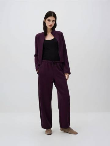 Reserved - Штани з додаванням віскози - темно-фіолетовий - 644GA-49X