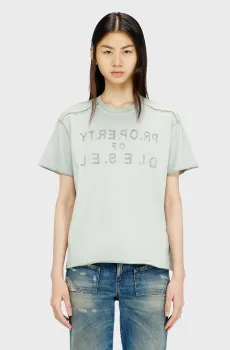 Женская серая футболка T-ILY MAGLIETTA Серый XS Diesel A21001 0QMBT