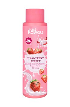 Крем-гель для душа Just Kawaii Strawberry Sorbet с экстрактом алоэ, 500 мл