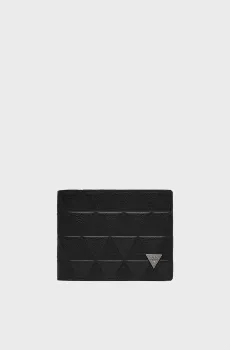Мужской черный кожаный кошелек Черный ONESIZE Guess SMTOTE.LEA20;BLA