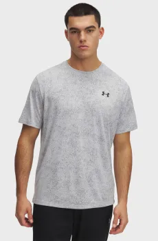Мужская серая футболка UA Tech Tee Pixelate Серый S Under Armour 6005920-014